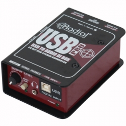 Radial Engineering USB-Pro, USB to Audio DI BOX to 2 x XLR Out
